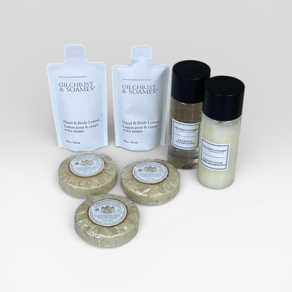 Gilchrist & Soames Travel Sz Cleansing Bars Lotion Shampoo Conditioner Lot of 7